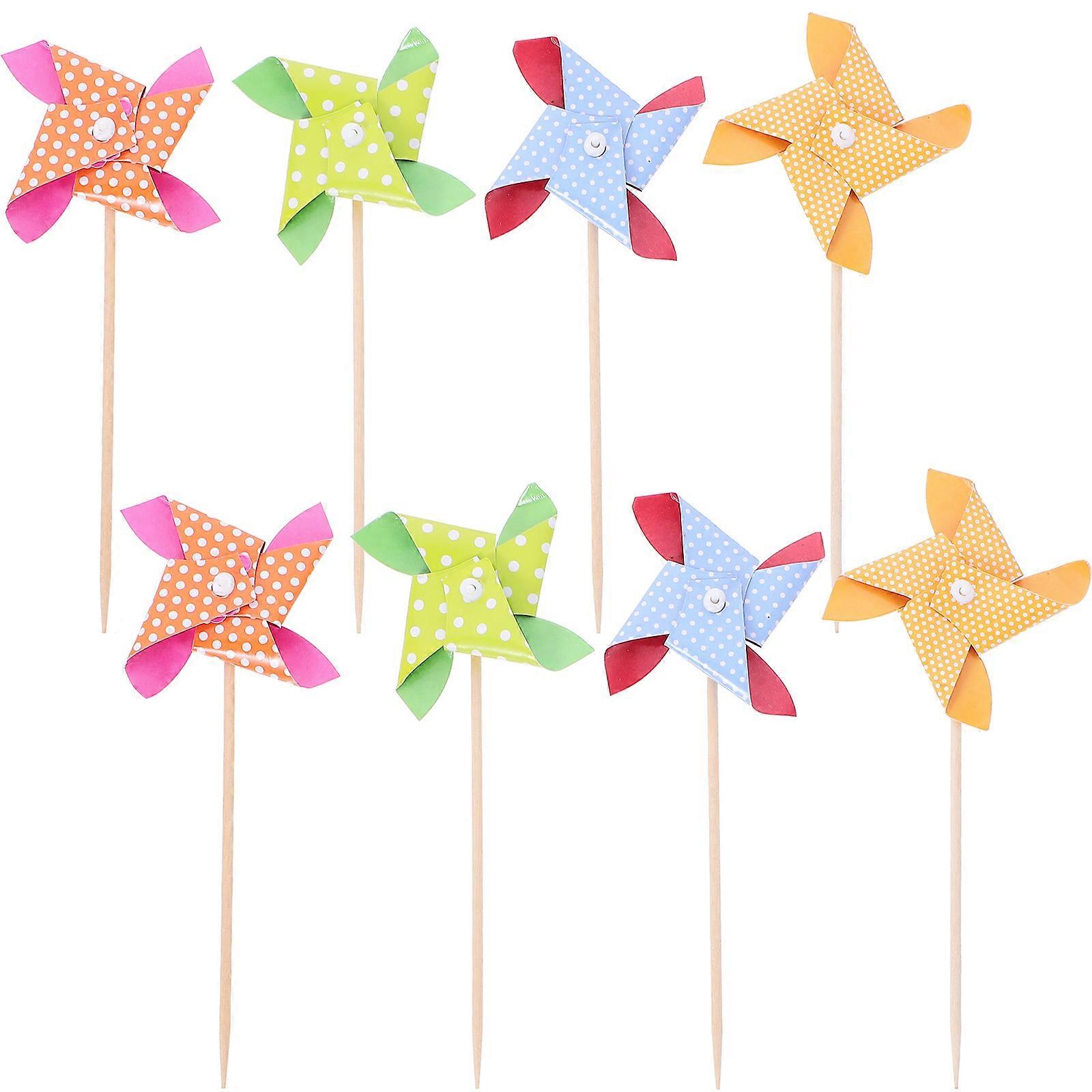 18pcs Schöne Mini Windrad Cupcake Picks Cake Toppers