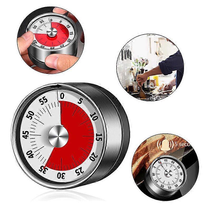 Mechanical Kitchen Timer, Time Timer, Kitchen Timer, 60-Minute Visual Analogue Timer