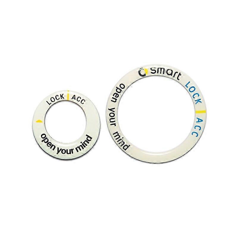 2pcs Car Ignition Key Keyhole Sticker Luminous Ring Decorative Interior Accessories Styling For Smart 451 453 Fortwo Forfour