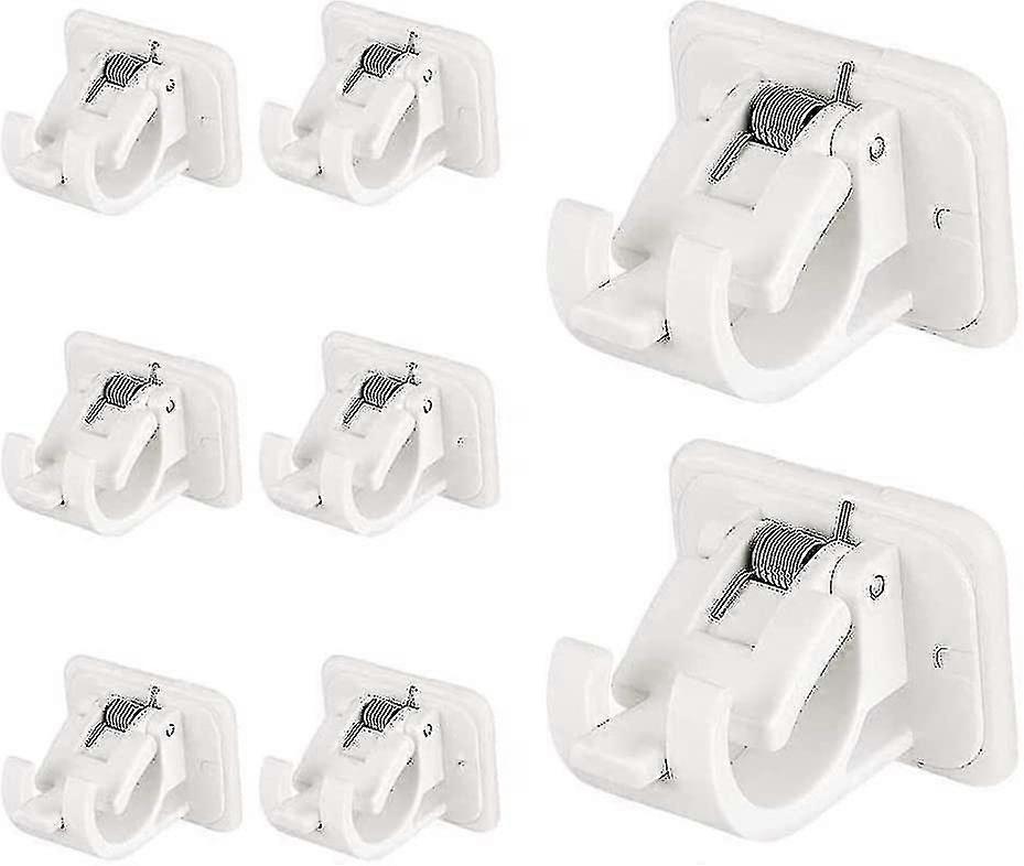 8 Pieces No Drill Rod Holders, Self Adhesive