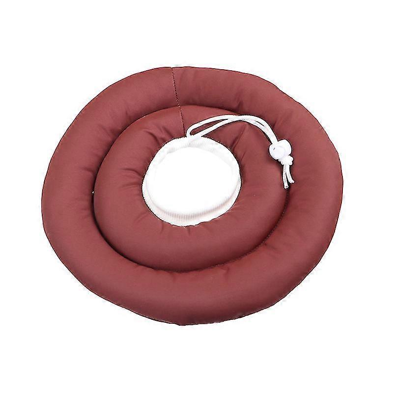 Yüzük Kedi Boyun Halkası Kedi Yaka Köpek Başlık Kapak Tasma Kedi Evcil Köpek Malzemeleri Anti Isırık Anti Lickwine Kırmızı Tasma (yay Toka Rastgele); m X30