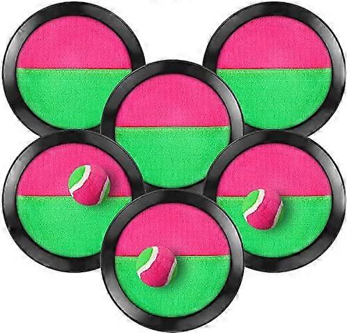 Toss and Catch Balls Game, 3 Set Paddle Toss and Catch Ball, 6 Paddles and 3 Balls, Suitable for Sports, Beach, Gifts, Event and Game Prizes, Party Fa
