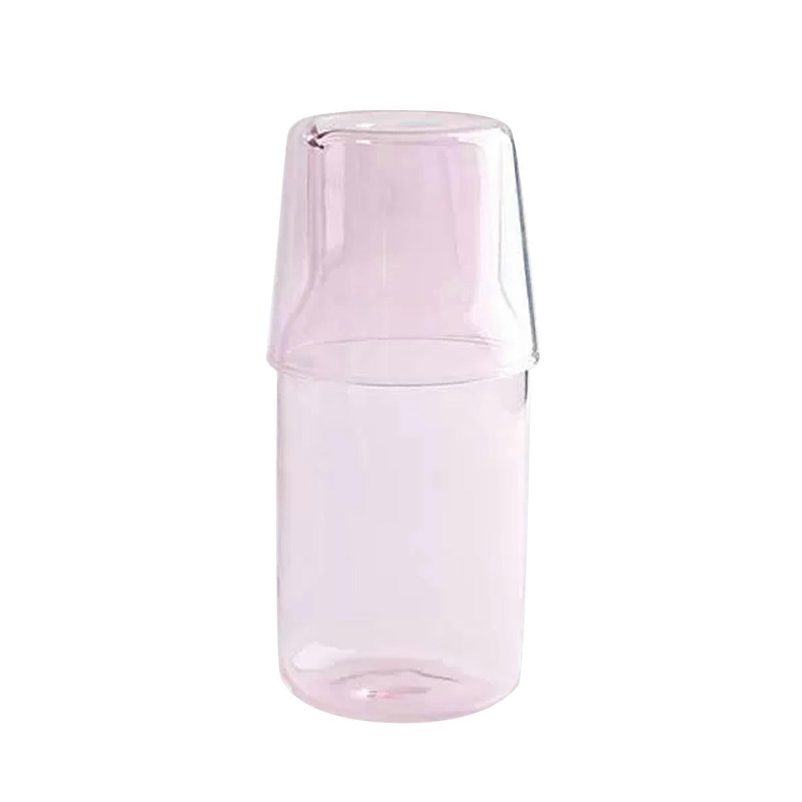 Przyłóżkowa karafka na wodę i szklany zestaw z kubkiem 250 ml, szklana karafka do płukania jamy ustnej na noc przy łóżku