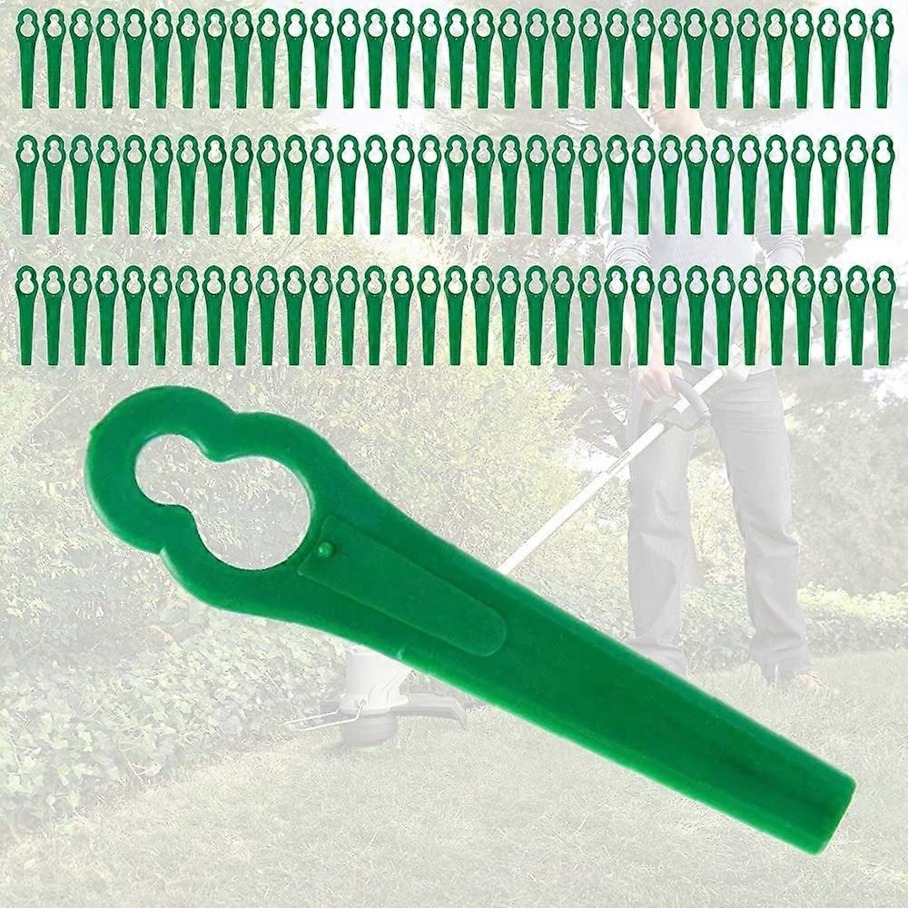 100 Pcs Plastic Grass Trimmer Blades, Cordless Strimmer Blades Lawn Mower Cutting Blades 83 mm