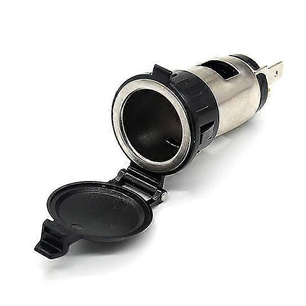 12V 120W Car Motorcycle Cigarette Power Outlet Plug Socket (Black+Silver)
