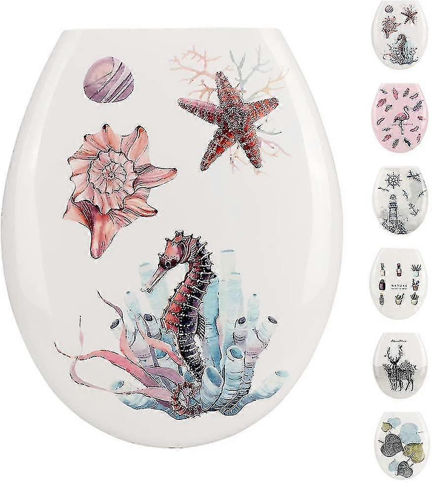 Top Quality Toilet Seat - Easy Assembly Printed Design