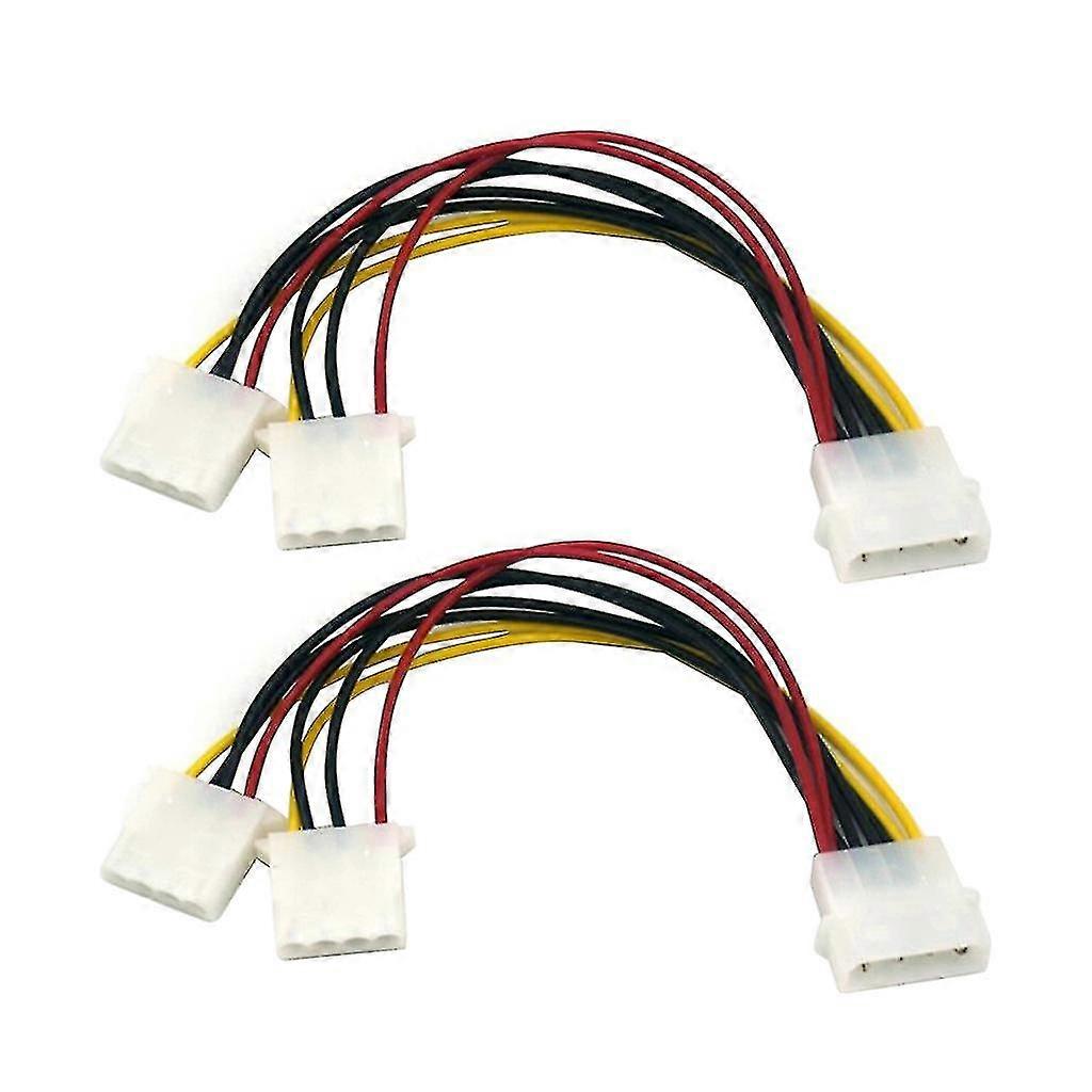 D-type Plug 1 To 2 Dual Female Plug Extension Power Cable Adapter For Computer HD16