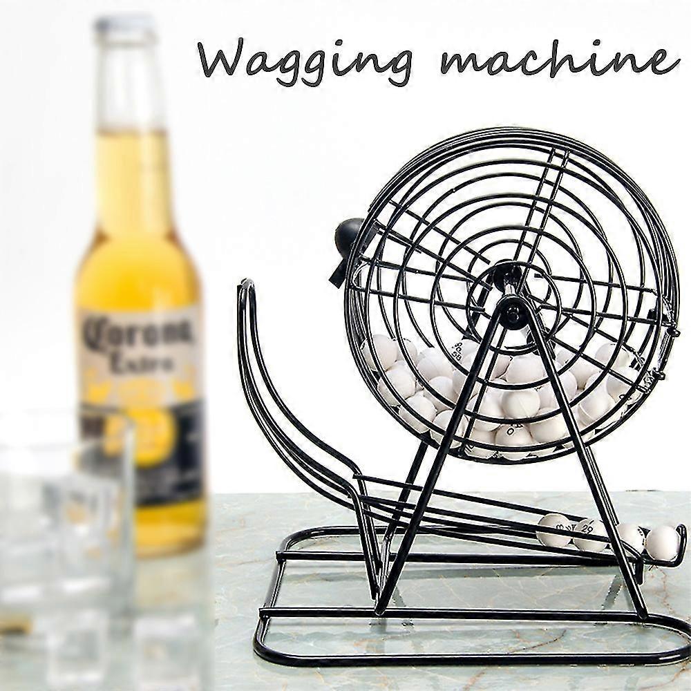 手动宾果彩票机翻转游戏机派对玩具