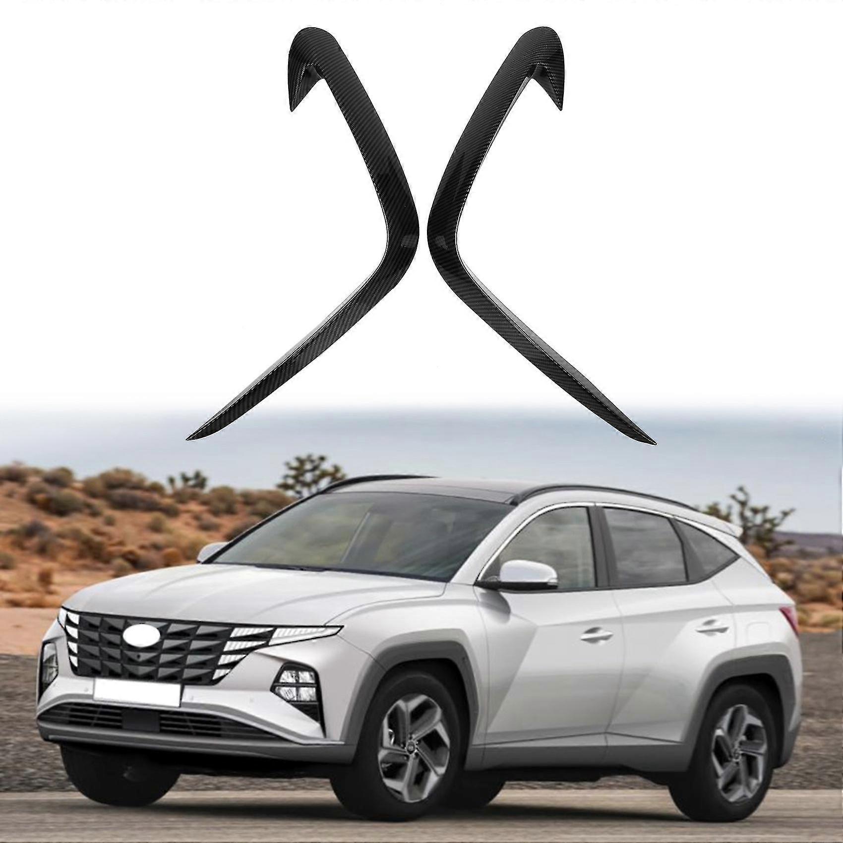 For Nx4 2020 2021 Front Fog Light Lamp Cover Trim Bumper Molding Garnish Eyebrow Eyelid Carbon Fiber