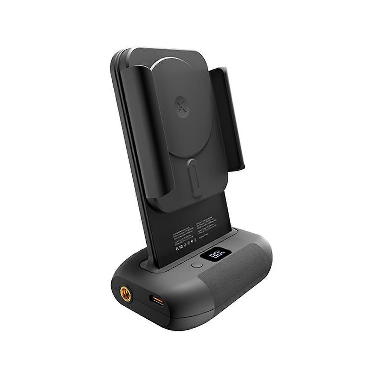 Bluetooth Phone Bracket with Remote Control Anti-Shake Wireless Charging Rotatable Clamp for Versat