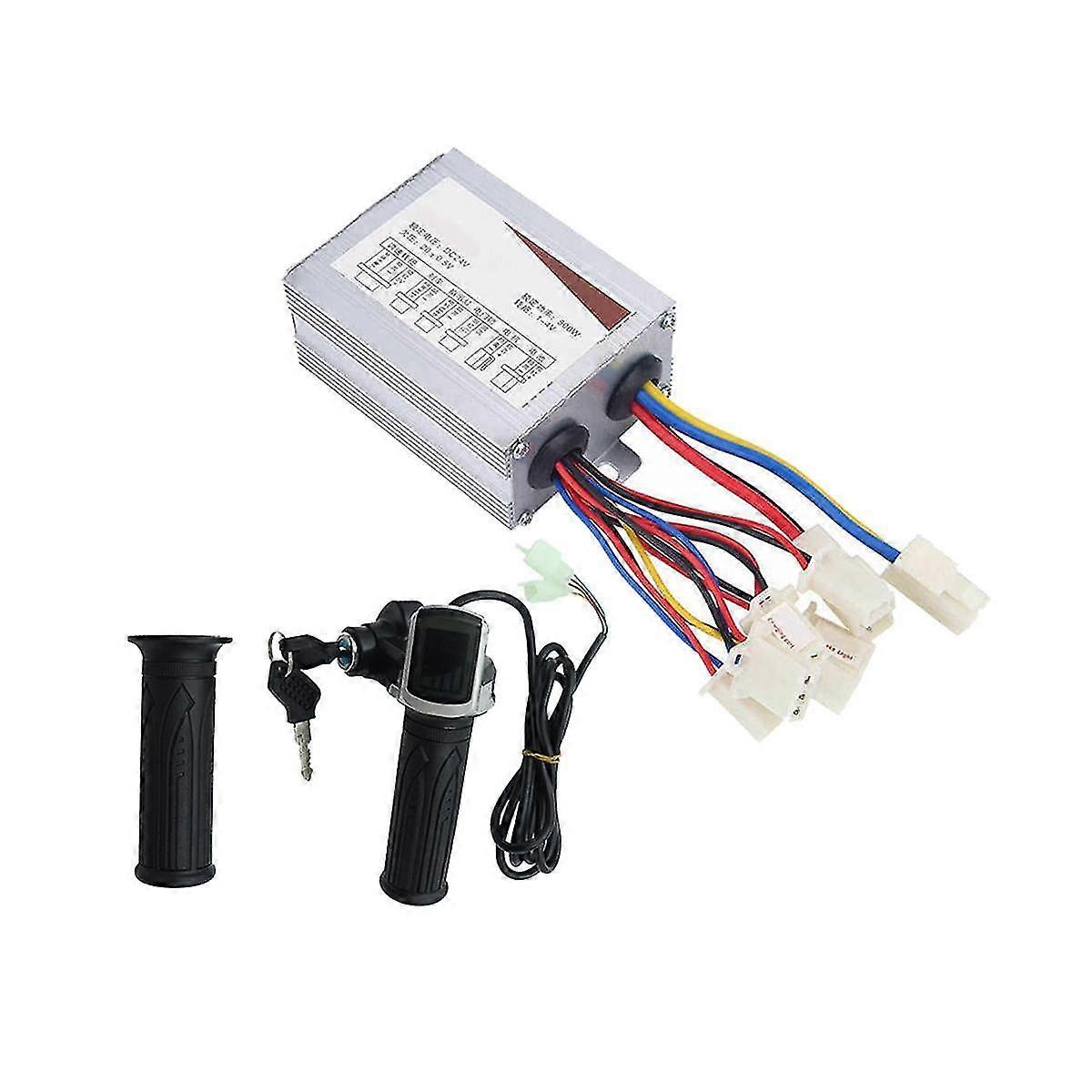 500w Electric Scooter Brushed Controller Motor+throttle Twist Grip For E-bike Electric Scooter Bicycle(24v)