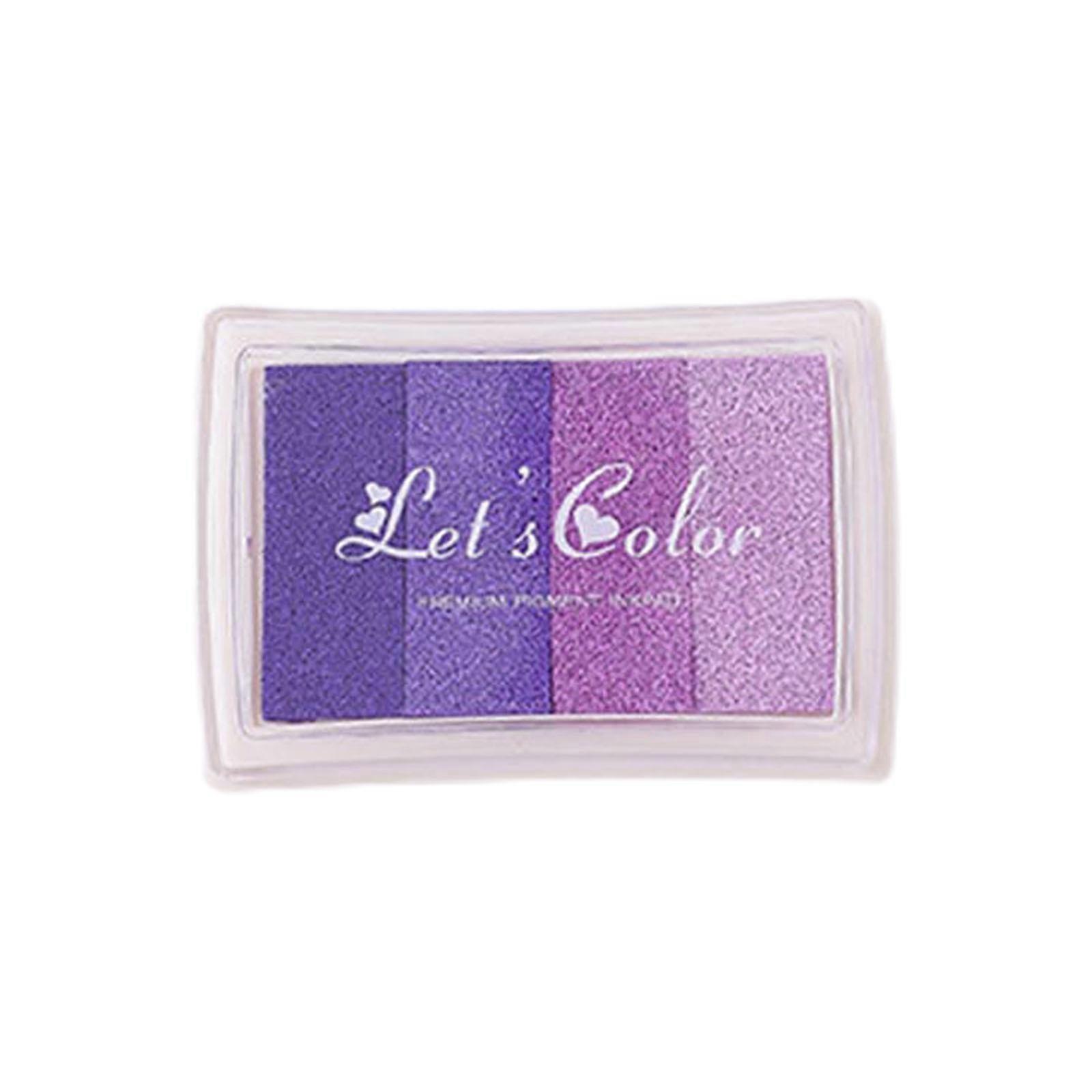 Craft Ink Pads 4 Colors in 1 Stamp Ink Pad for DIY Card Marking Fabric Painting