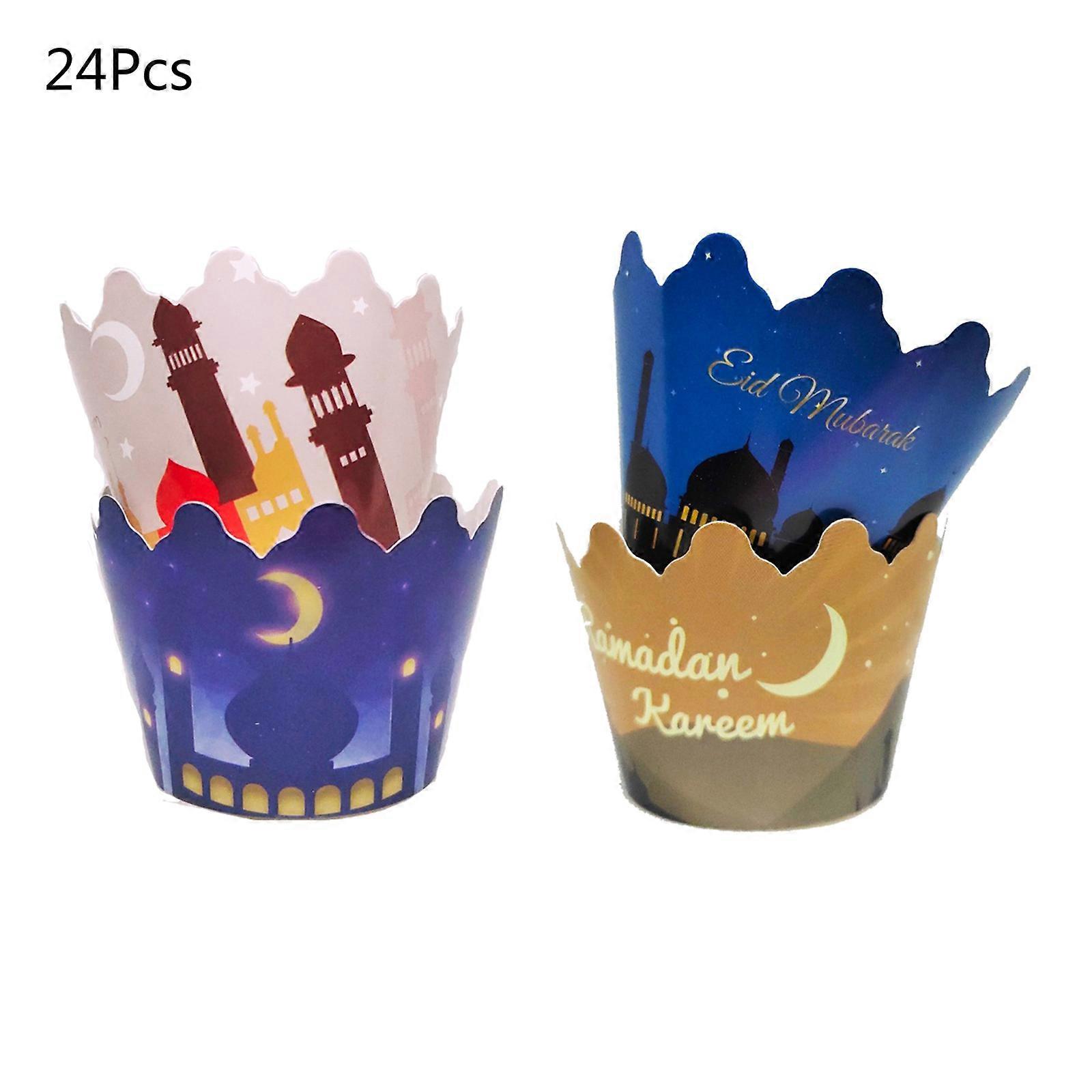  Eid Mubarak Theme Cupcake Decoration Cupcake Topper and Cupcake Wrapper Gift