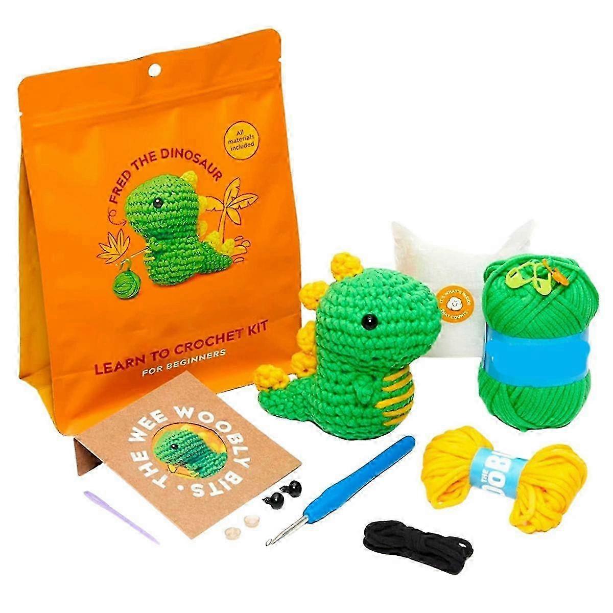 Beginners Crochet Kit With Yarn Diy Knitting With Step-by-step Video Tutorials Crocheting Doll Handmade D