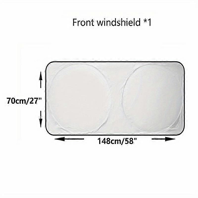 1pc-6pcs Car Windshield Sun Shade For Side Windows Protection From Sun UV Rays & Heat, With Storage Pouch, Window Sun Blocker For Car