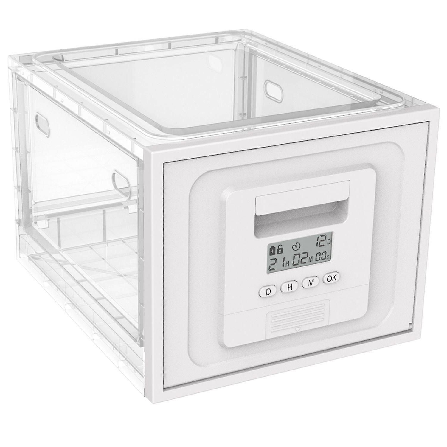 Transparent Versatile Code Lock Box with 3 Digit Password,Storage Box for Food and Drug, Digital Timer Lock Box