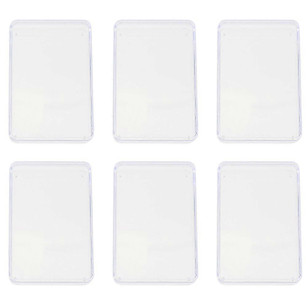6pcs Plastic Poker Cards Storage Boxes Empty Poker Cards Boxes Containers