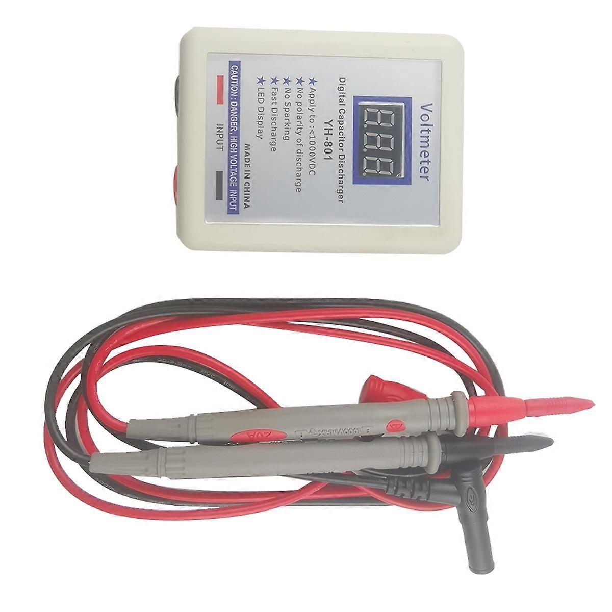 Digital Capacitor 800V Voltage Tester Fast Discharger High Volt Discharging Tool Electronic Repair