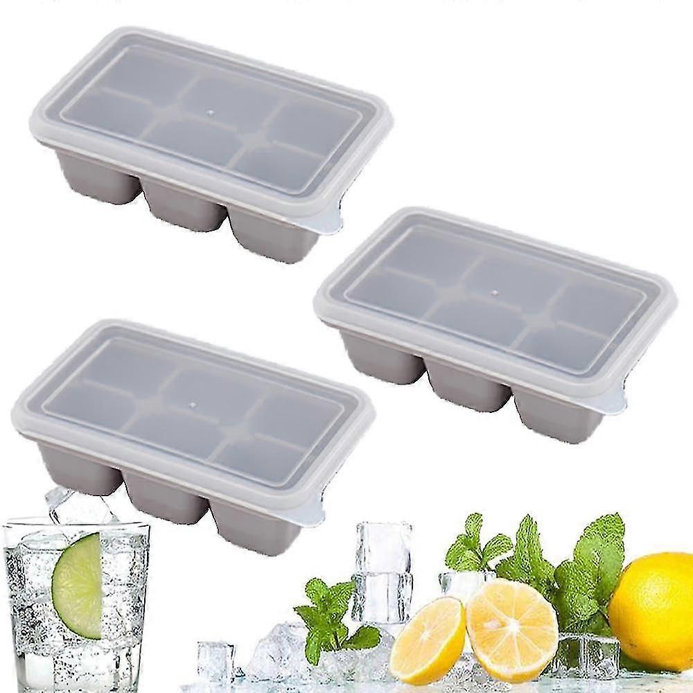 3 Pa Mini Ice Cube Trays With Lids, Easy Release Ice, Ice Cube Mold For Whiskey And Cotails,1682