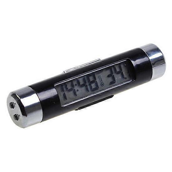 Clip-on LCD Car Digital Clock Thermometer Automotive Backlight Electronic Display