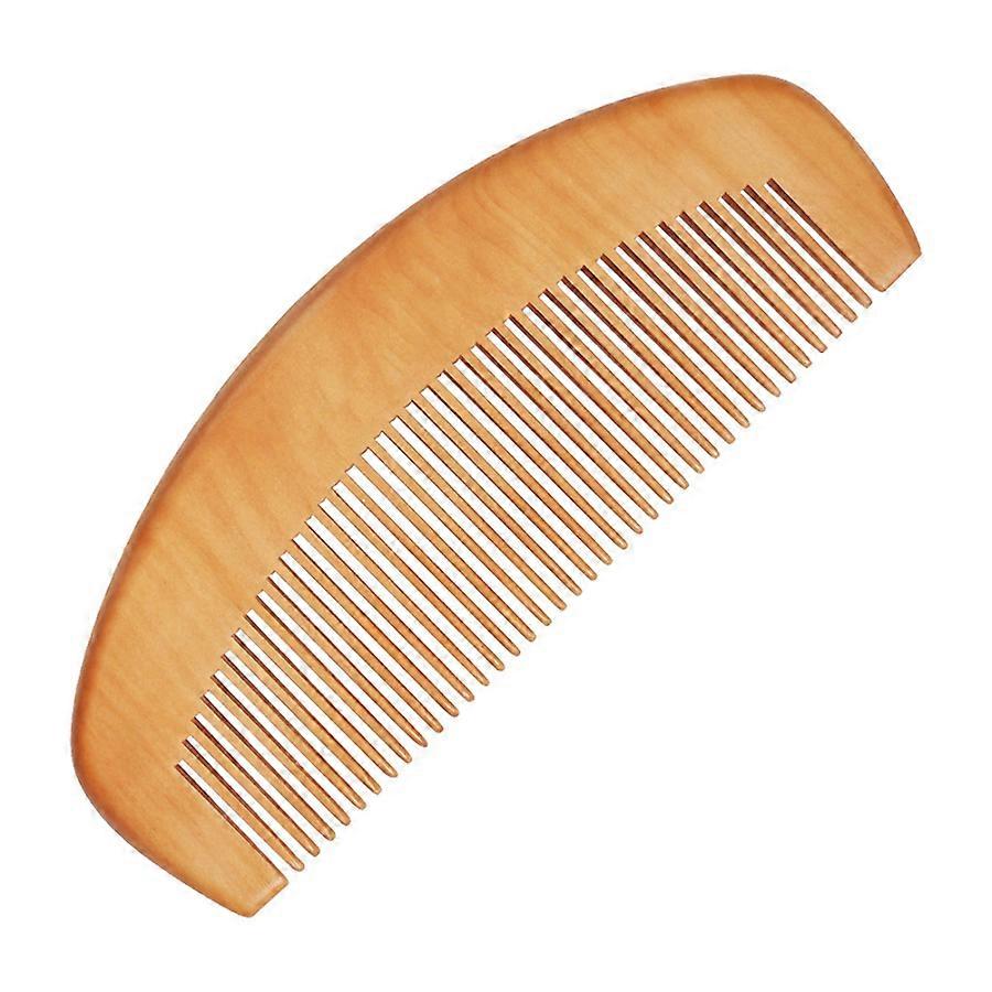 Solid Pear Wood Hair Comb - Static Resistant, Straight Handle