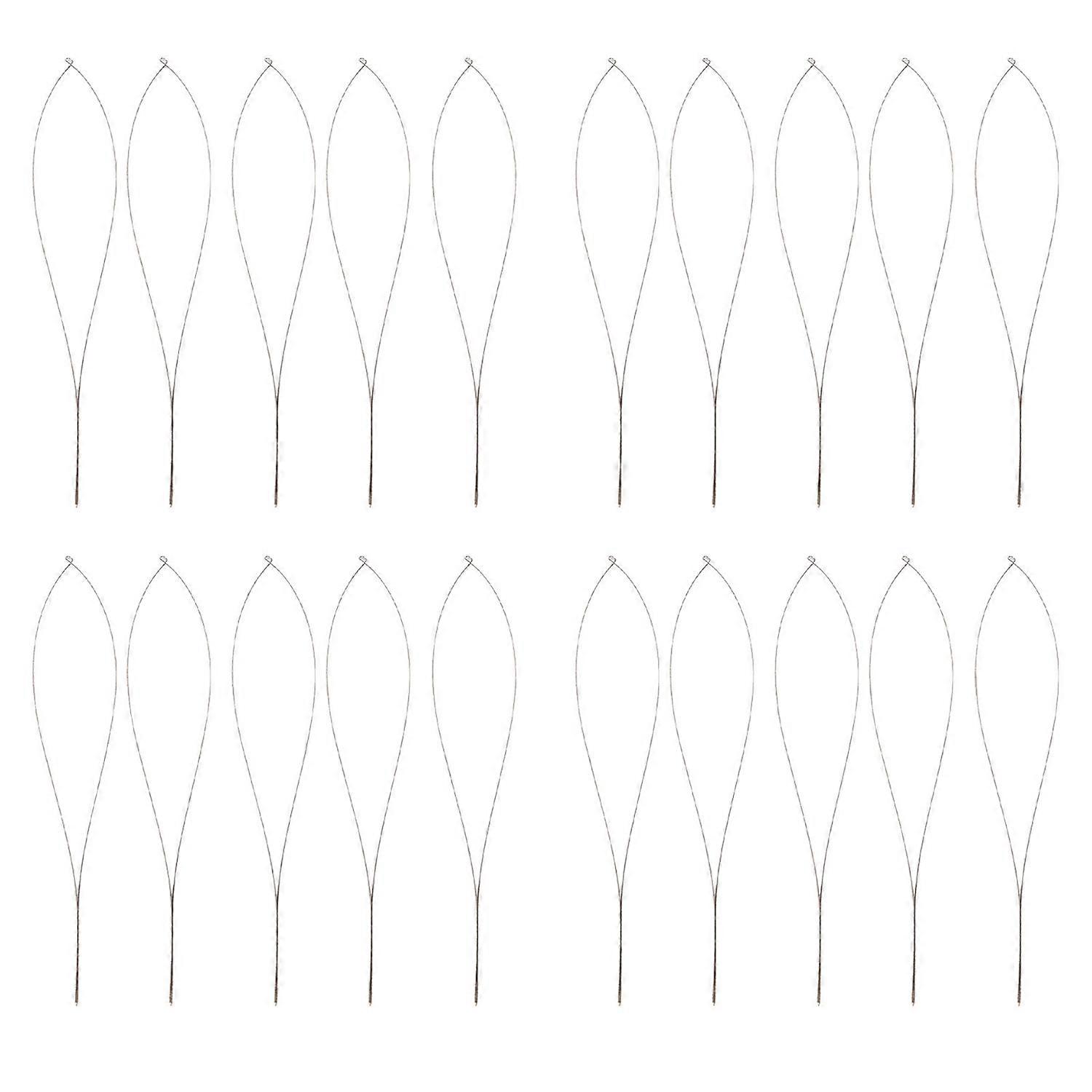 20Pcs Beading Needles Flexible Middle Open Large Eye Hand Threading Beading Needles Set 10.5cm