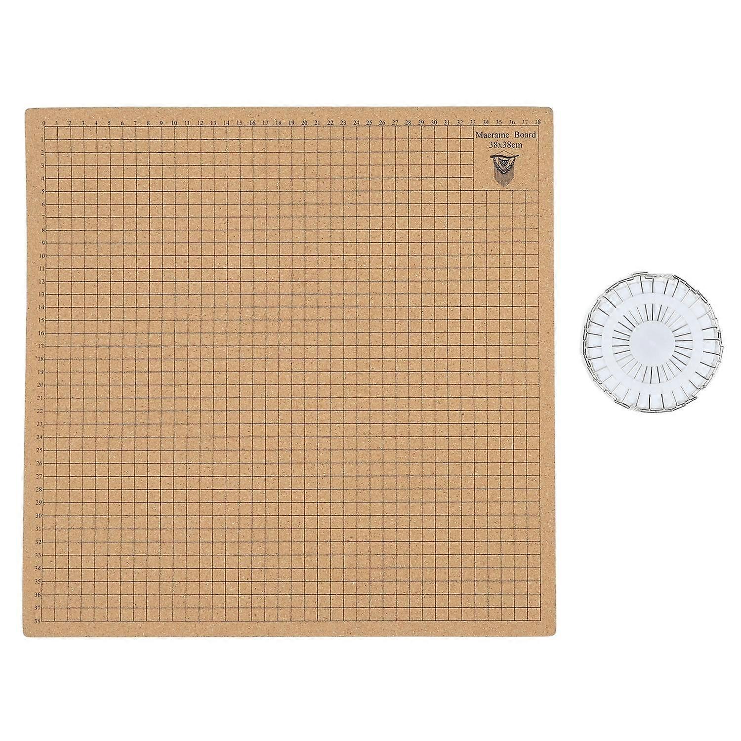Macrame Board Double Side Macrame Project Board DIY Grids Braiding Board with Pins for Jewelry Makin