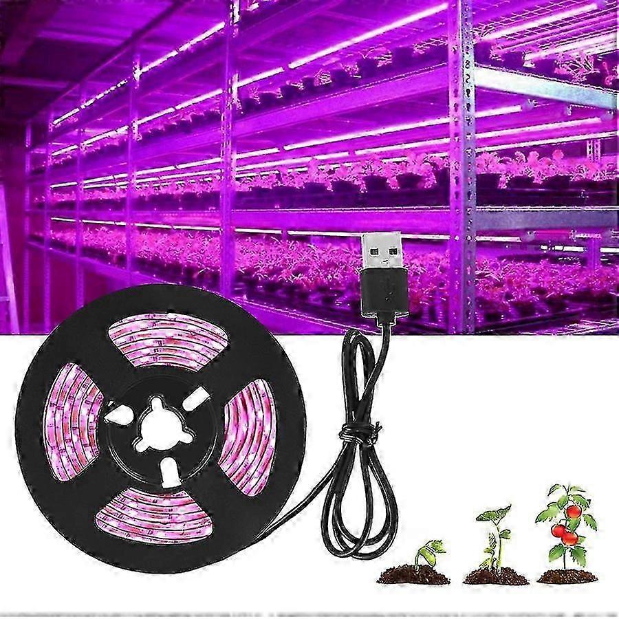 DC 5V USB بقيادة تنمو ضوء كامل الطيف 0.5-3m ضوء النبات تنمو بقيادة قطاع مصباح فيتو لزهرة الخضار لينغ تنمو خيمة مربع