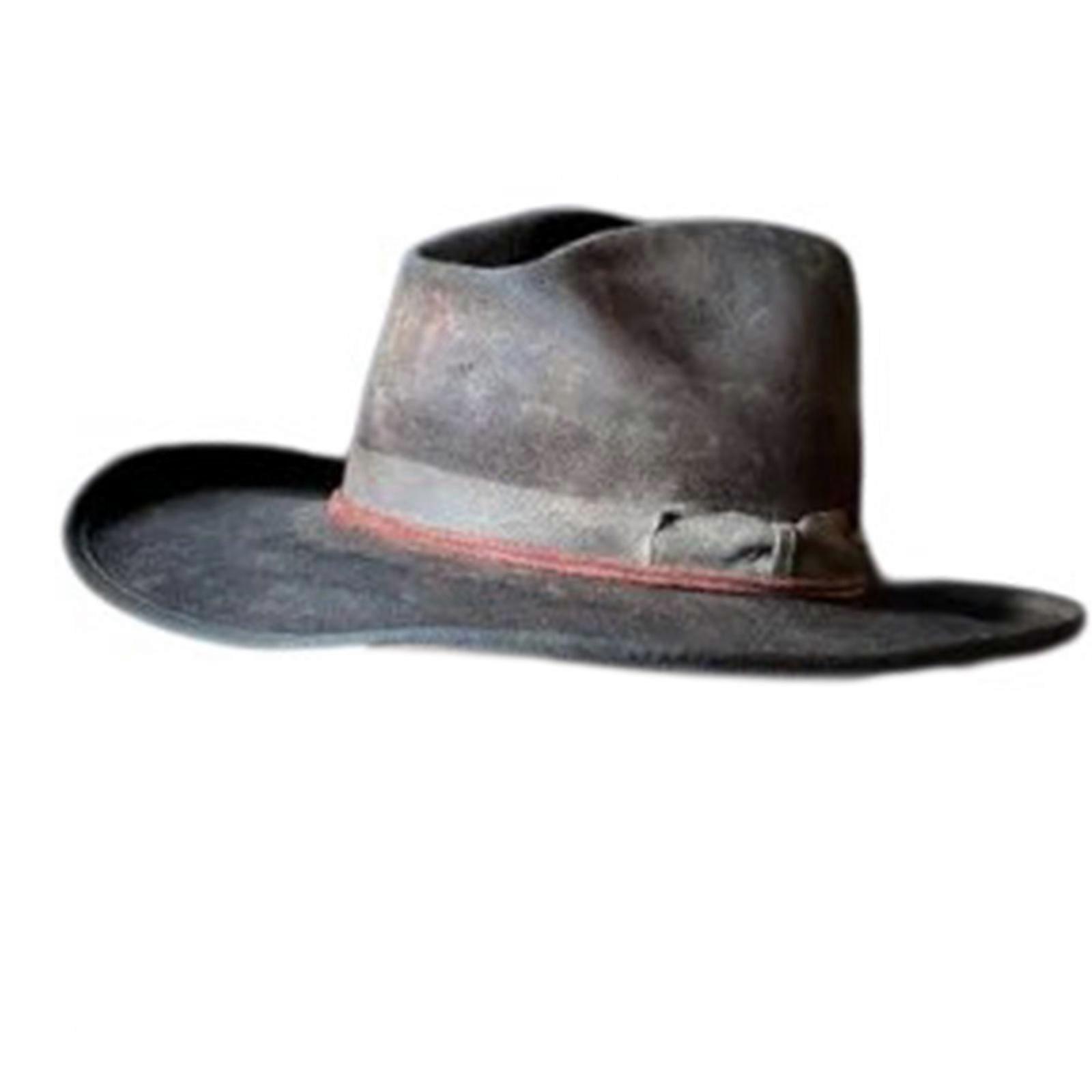 昔ながらのフェドーラトップハットウールワイドつばドレスアップマジシャンハットサプライズギフト彼氏の父父おじさんカジュアルブラック