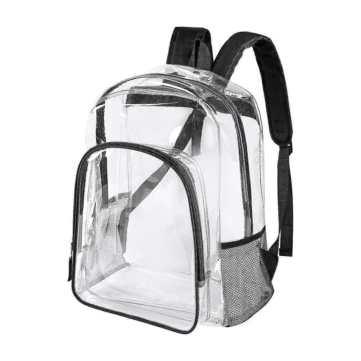 Rucksack, transparent, durchsichtig, Kunststoff, Büchertaschen