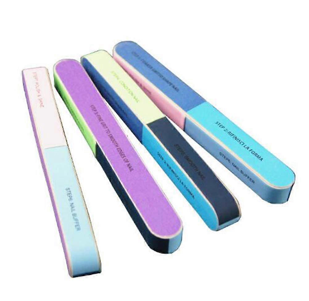 5-Piece 7-Sided Professional Nail File And Buffer Set For Manicure Pedicure Nail Art Tools Multi-Use Nail Care