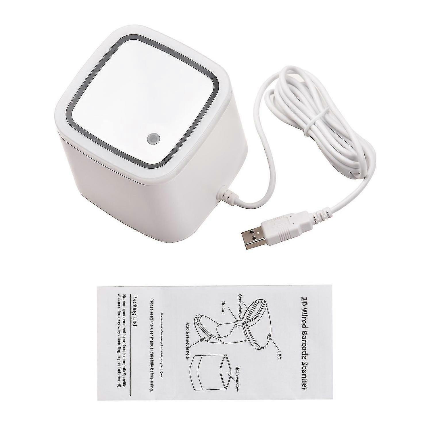 Qr Barcode Scanner Platform Hands-free Usb Wired Bar Code Reader Cmos Image Sensor Desktop Scanner L