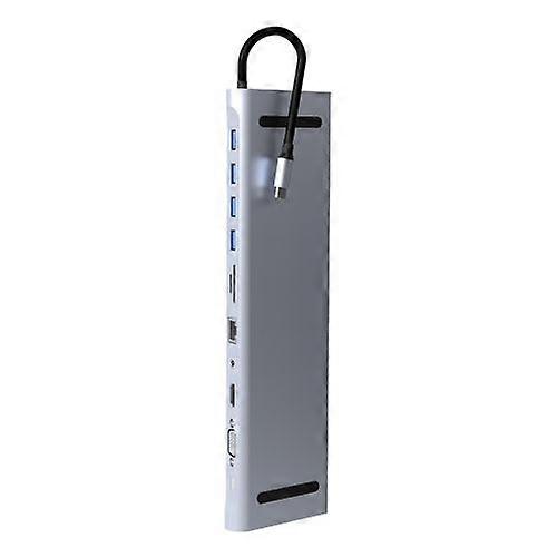 ZRUXE HB-149 11 in 1 USB-C / Typ-C auf 4 x USB + SD / TF + RJ45 + 3,5 mm + HDMI + VGA + PD Multifunktions-Hub