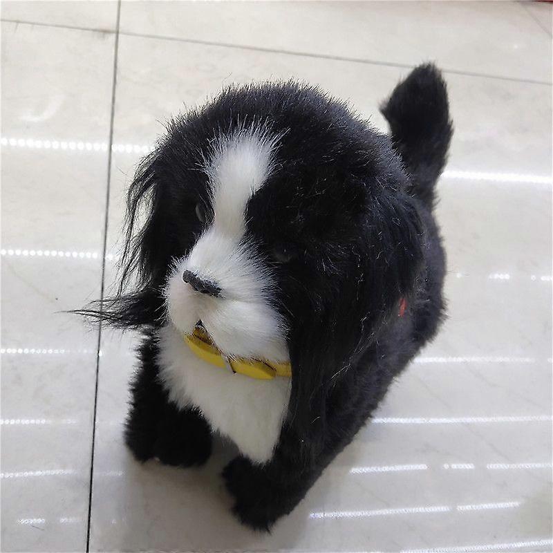 Borders#  Electric plush simulation induction walking dog light control toy new exotic touch simulation dog