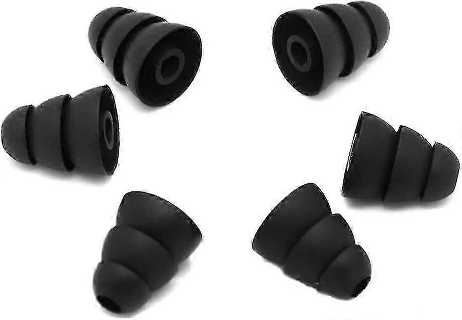 3ペア6個3層シリコンインイヤーイヤホンカバーキャップ交換用インイヤーチップスタイリッシュで人気