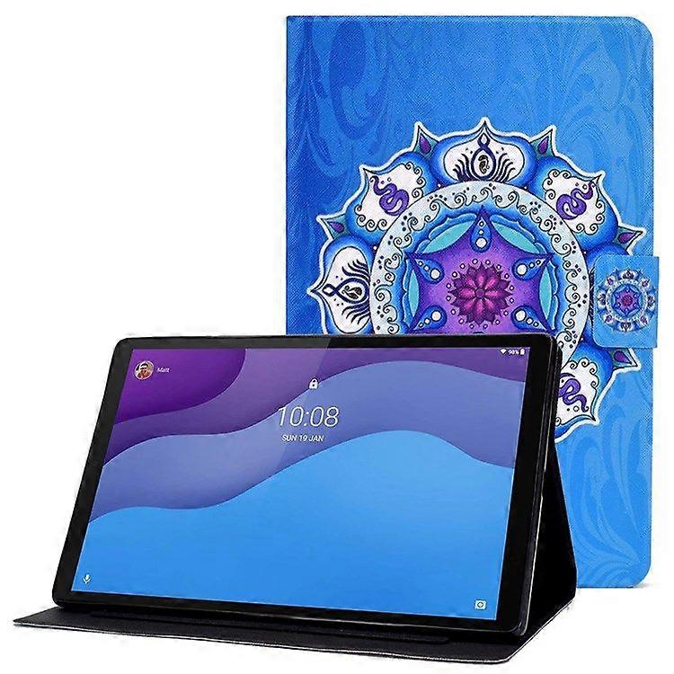 Pattern Printing Stand Auto Sleep/ Wake Smart Cover For Lenovo Tab M10 (Gen 3) TB-328FU/ TB-328XU, with Card Slots