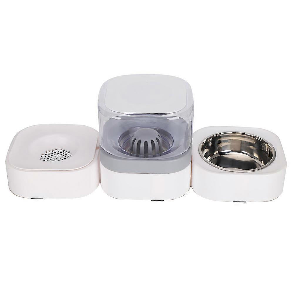 Pet Food Automatic Feeder With Water Dispenser, Removable Washable Machine, Gray, Suitable for Cats and Dogs