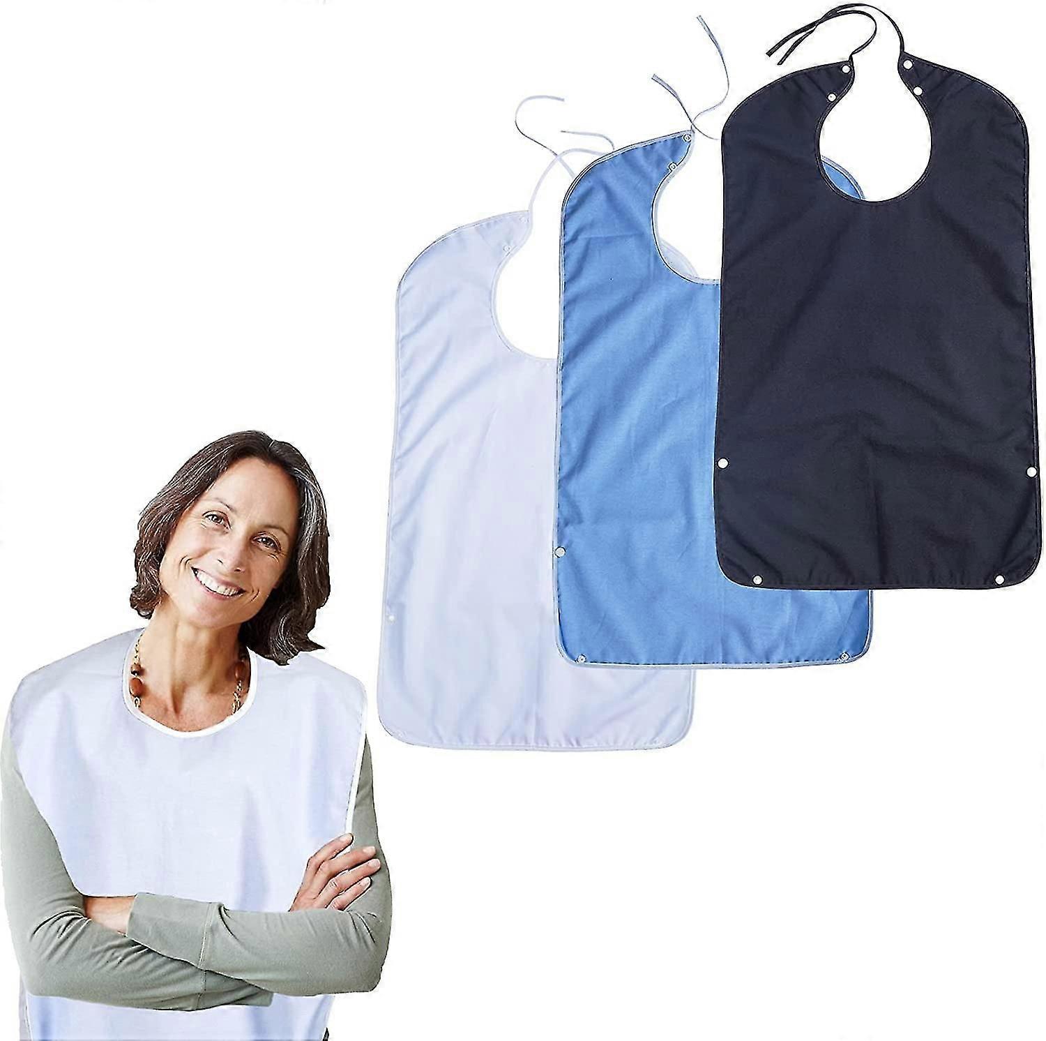 3 Pack Adult Bibs | Reusable Dining Clothing Protector