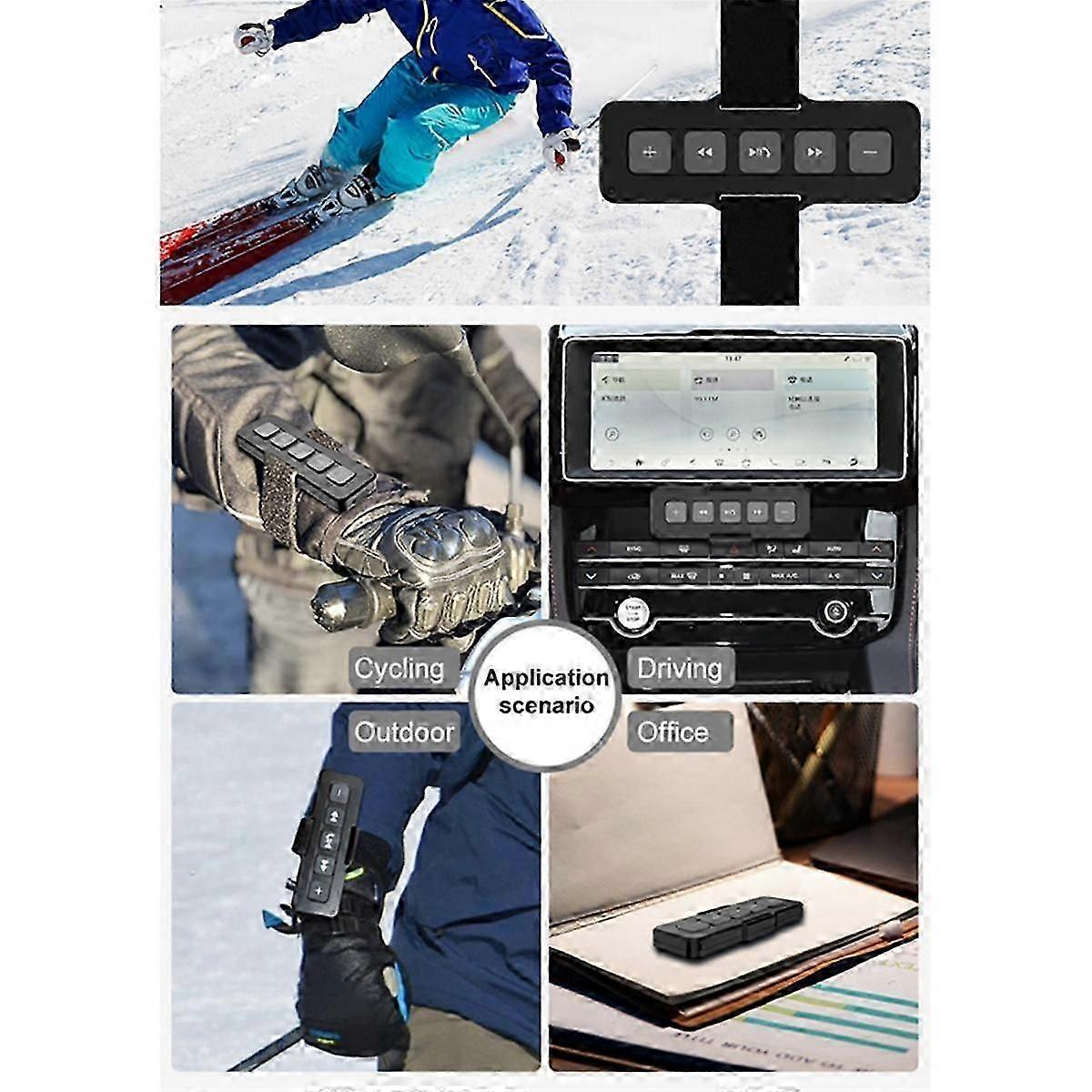 Ride Camera Shutter Remote Control,Bluetooth Wireless Selfie Button Clicker,Can Answer the Phone Su 1389_Special Gift