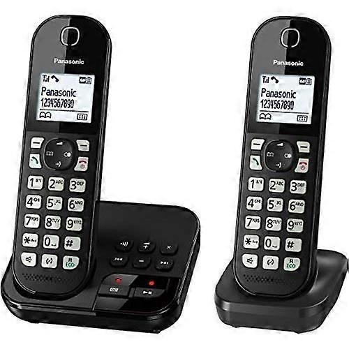 PANASONIC KX-TGC462GB Cordless Phone - Black - DECT - Answering Machine Function - 120 Names and Numbers
