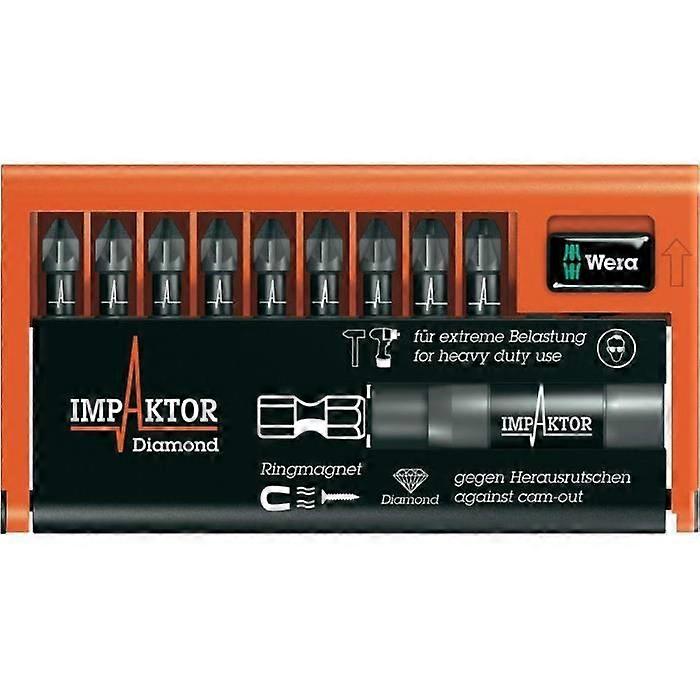 Bit-Set - WERA - 8755-9/IMP DC Impaktor - Hochwertiger Stahl - Komplettpaket