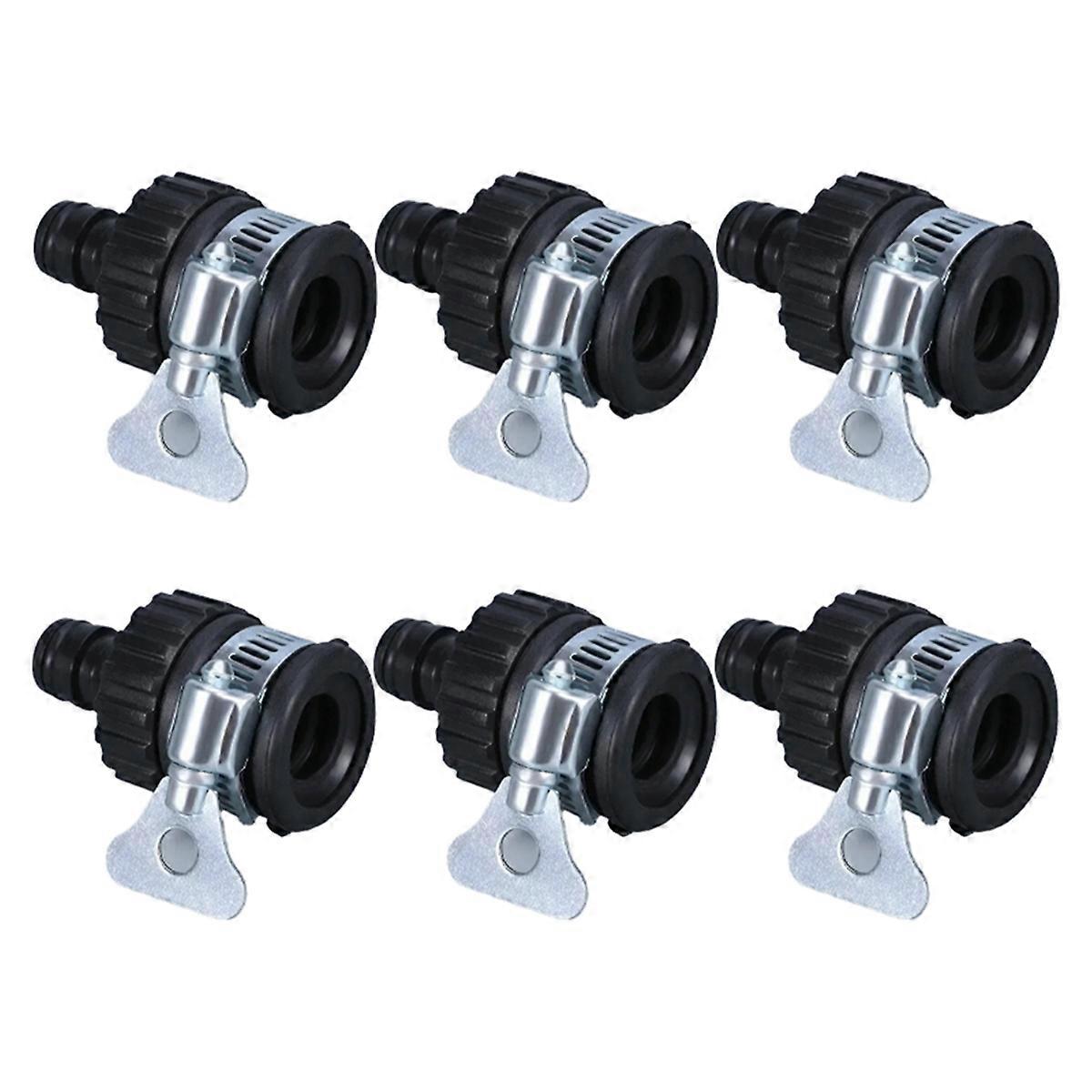 6-Pack Universal Faucet Adapter, Plastic Hose Connector