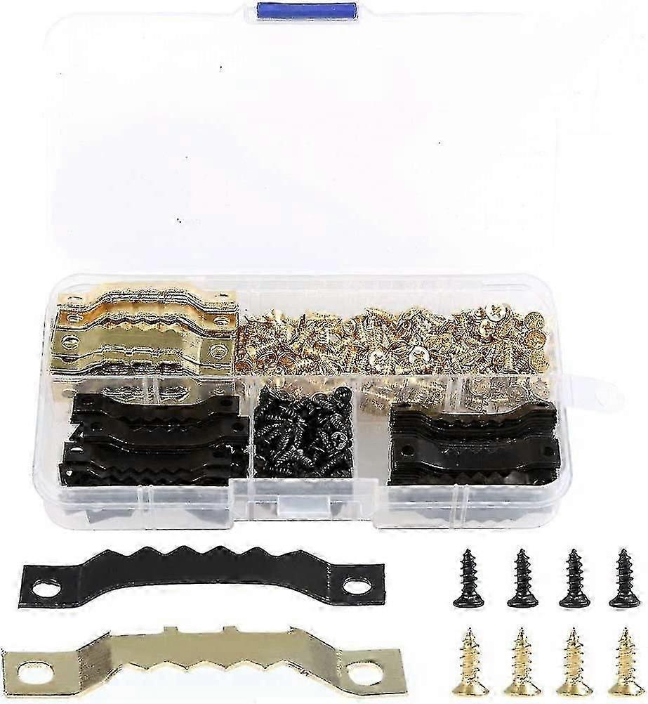 L 120pcs Photo Frame Hanging Hooks Durable - Double Hole Sawtooth Frame Hangers