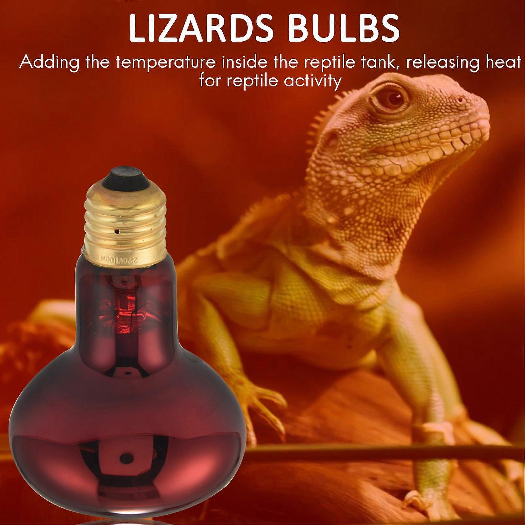 Image showcasing 100W 2 Pack Infrared Heat Lamp Bulb Red Light Heat Bulbs for Pet ...