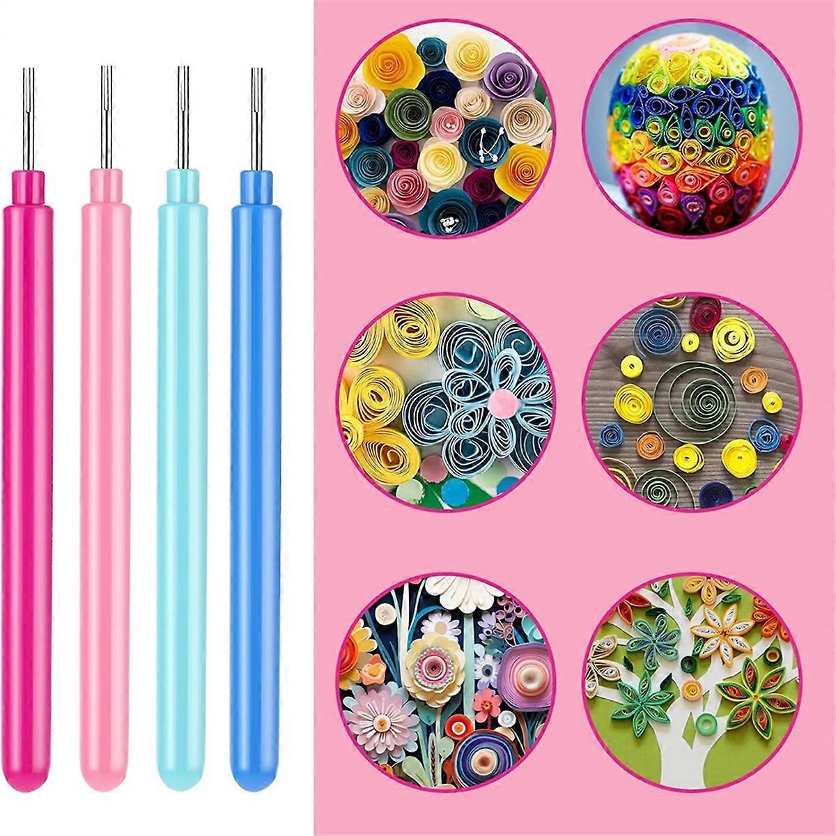 4pc Quilling Kit Quilling Tool for Paper Flowers Crafts Colorful