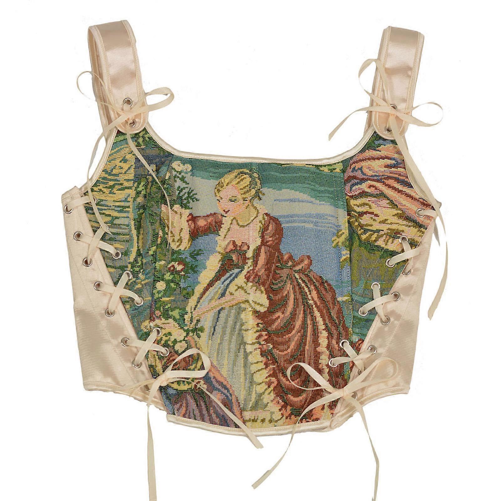 Jacquard Slim Body Shaper Corset Sexy Waist Trainer Vest Bustier Push Up Bustier Waist Vest Jacquard Painterly Style  XL