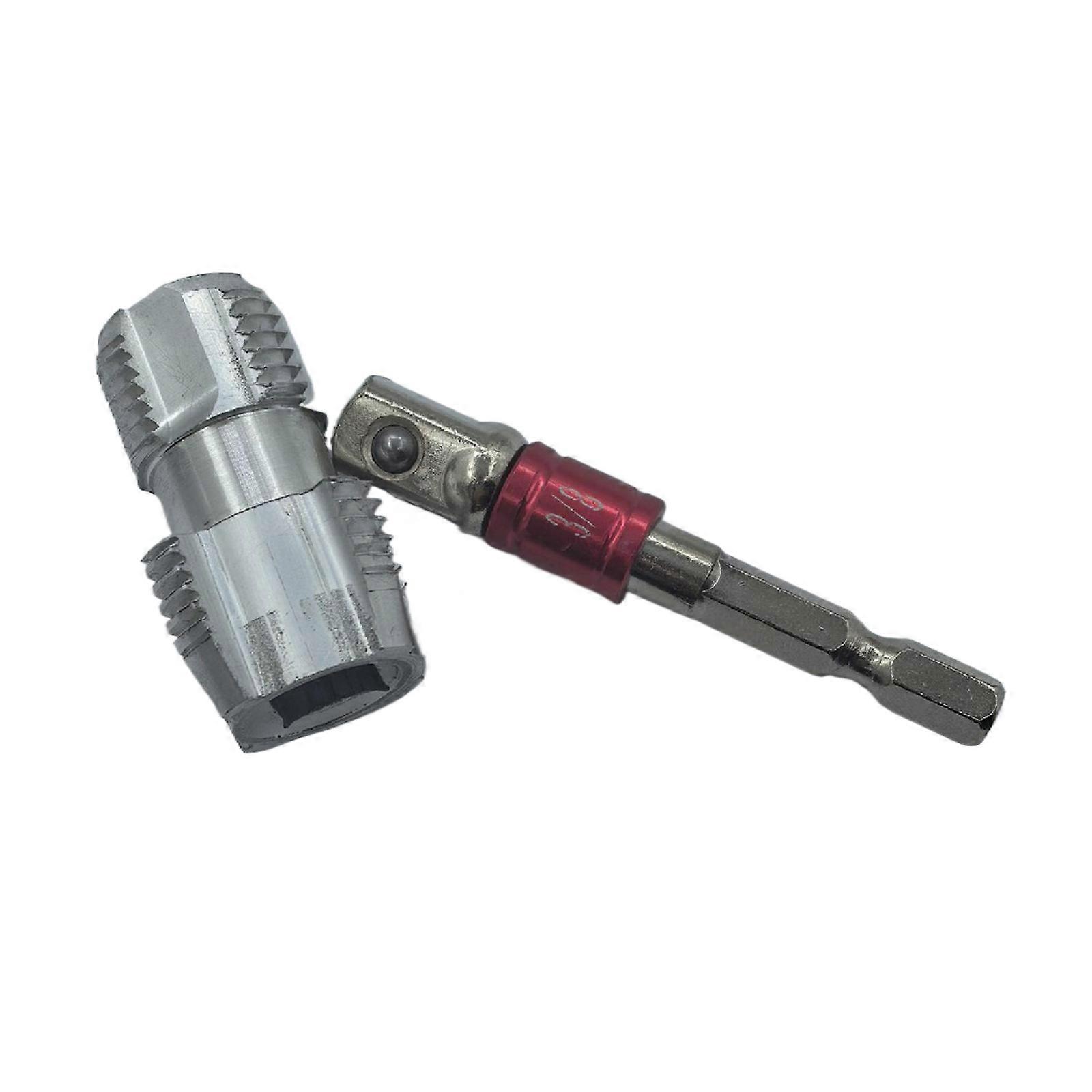 Electric Drill Compatible Double Head Pipe Threading Tool for 1/2" 3/4" Water Pipe Internal Thread Opener Hand Tools