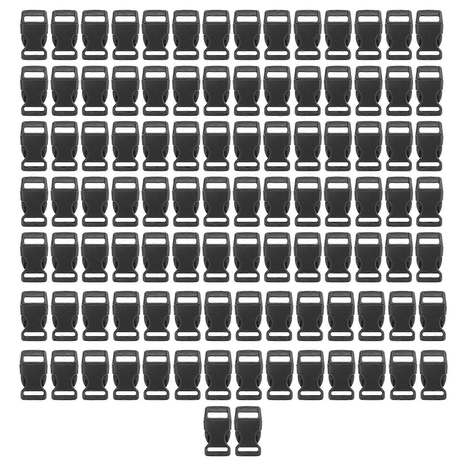 100Pcs Quick Side Release Buckles Plastic Heavy Duty Strap Clip for Backpack Waist Belt