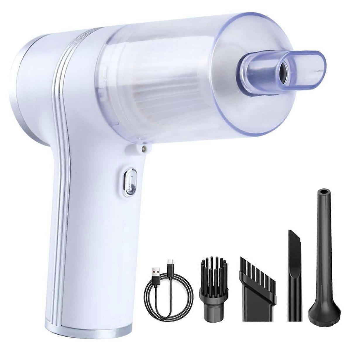 車用掃除機 照明付き 9000Pa ハンドヘルド クリアカップ付き ホワイト