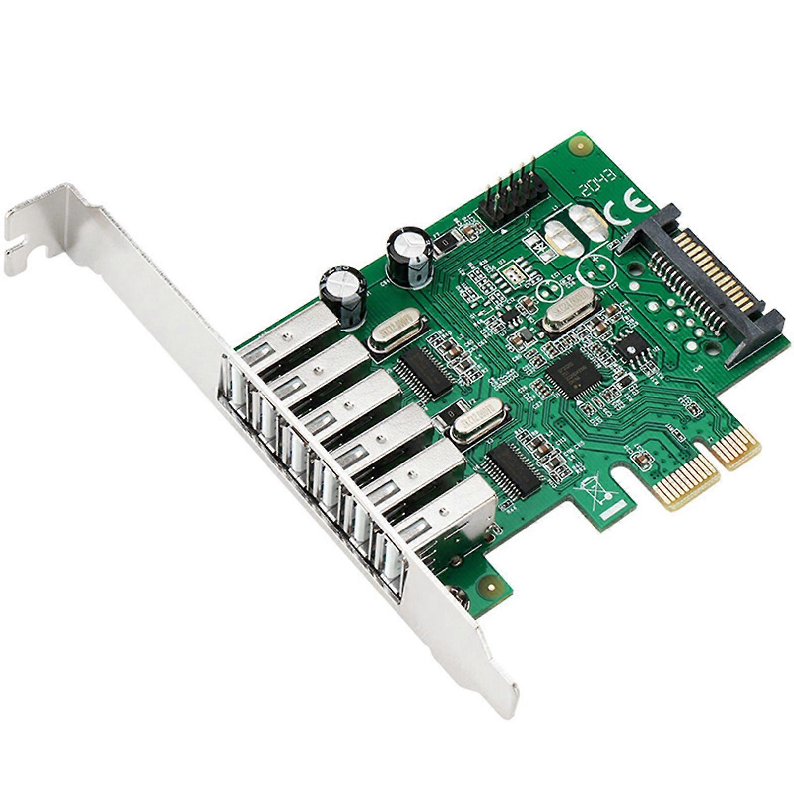 USB 2.0-tilläggskort PCI-Express till 6 USB2.0 6-portars PCI för Express-expansion i bil